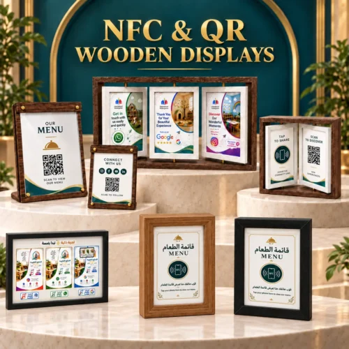 NFC & QR Wooden Displays