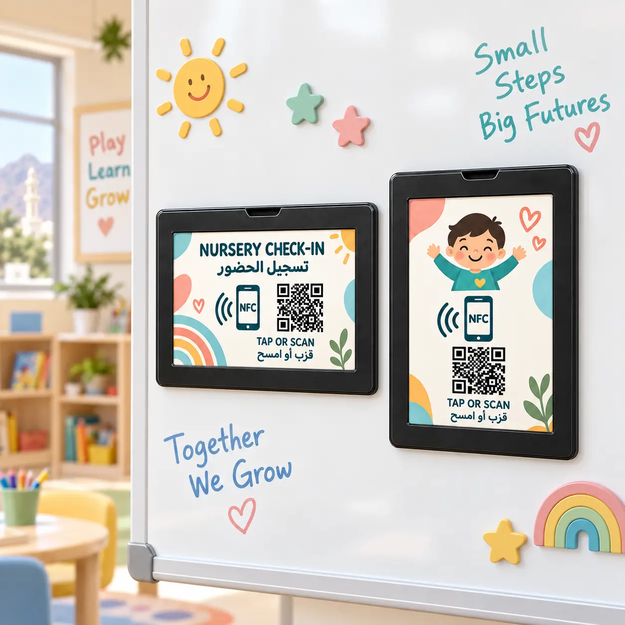 Smart NFC & QR Magnetic A7 Display – Portrait & Landscape - Image 2